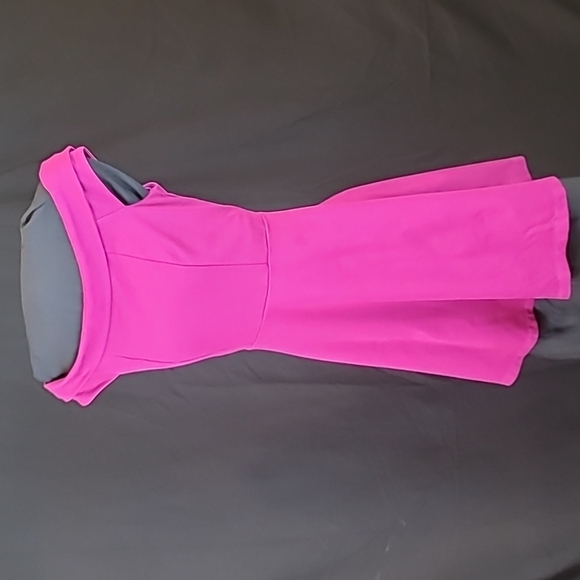 Lulus Dresses & Skirts - Lulus Off Shoulder Sleeveless Fuchsia Skater/Fit & Flare Mini Dress Lined Sz M